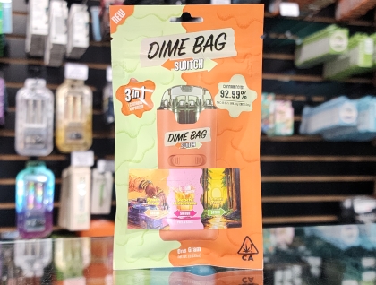 Dime Bag Switch Peach Rings x Lemon Tree 1g All In One Duo Cartridge