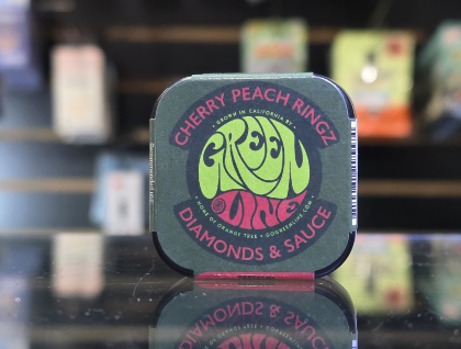 Greenline Cherry Peach Ringz 1g Diamonds in sauce